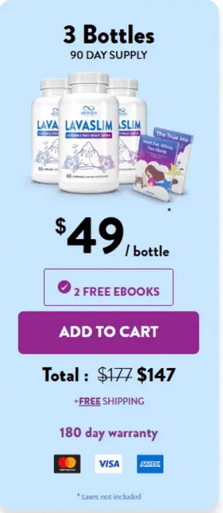 LavaSlim 3 bottles $49