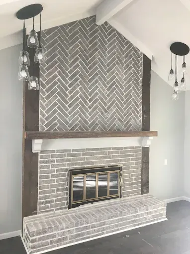 Fireplace remodeled by Wellspring Remodeling, home services near Lenexa, Kansas