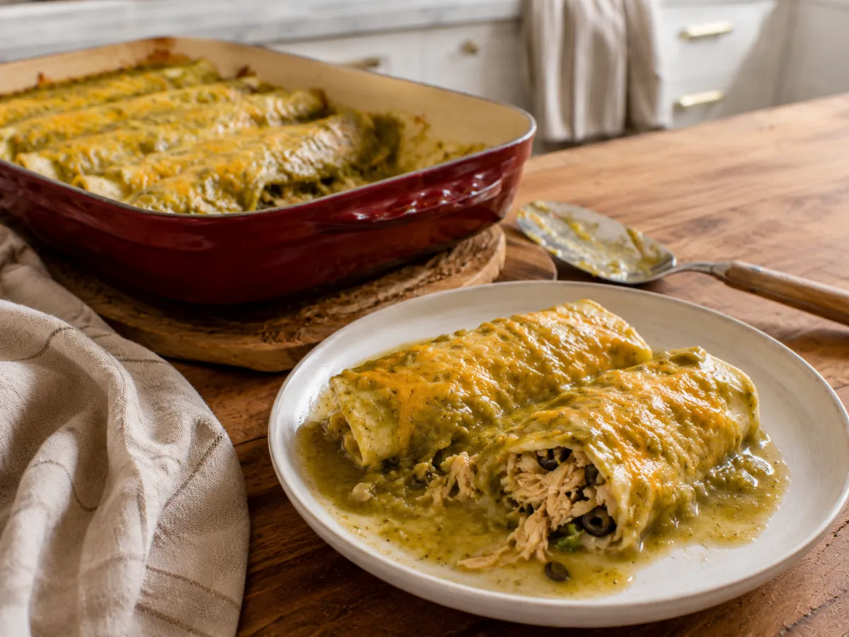 Chicken Enchiladas with Salsa Verde