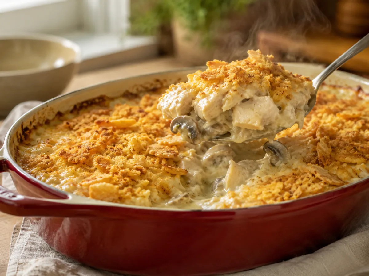 Buttery Ritz Chicken Bake — Creamy, Golden, and Gone Every Time