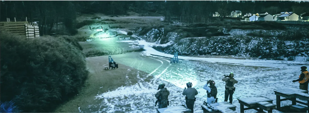 Night shoot at the University Rifle Club range