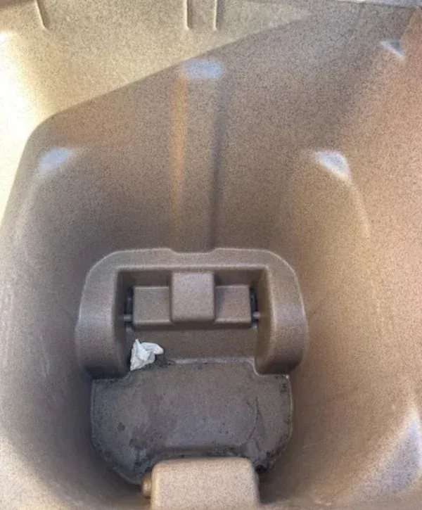 Clean and sanitized trash bin interior after professional cleaning