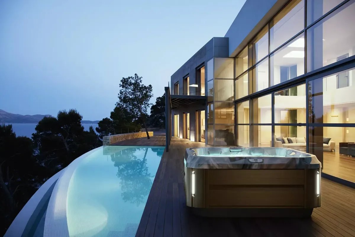 jacuzzi hot tub installation outdoor