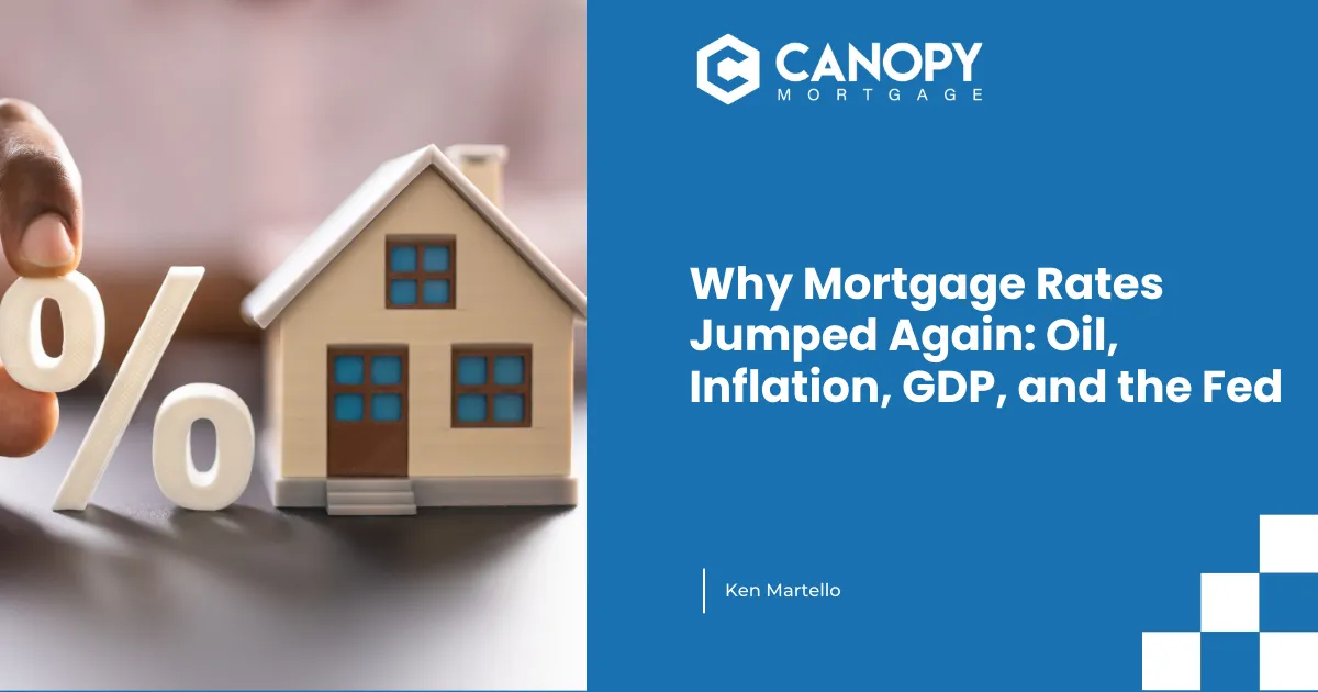 Why Mortgage Rates Jumped Again: Oil, Inflation, GDP, and the Fed