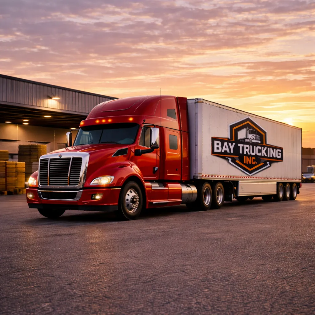 BAY TRUCKING INC semi truck for interstate freight transportation and general freight hauling