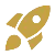 Gold rocket icon with text about SSC’s startup support for marketing, sales, and service delivery infrastructure.