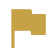 Gold flag icon on a navy background representing goal orientation, strategic execution, and alignment with operational mission.