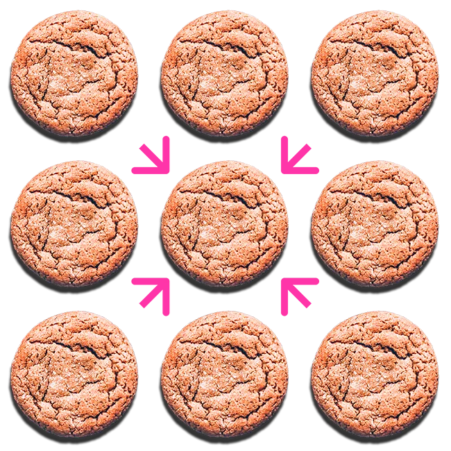 Targeted cookies demonstrating SEO.