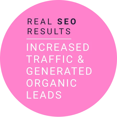 A graphic showing Google ranking through SEO. 