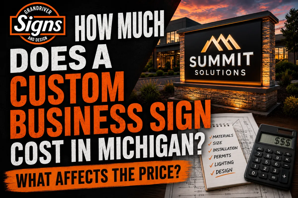 How Much Does a Custom Business Sign Cost in Michigan?