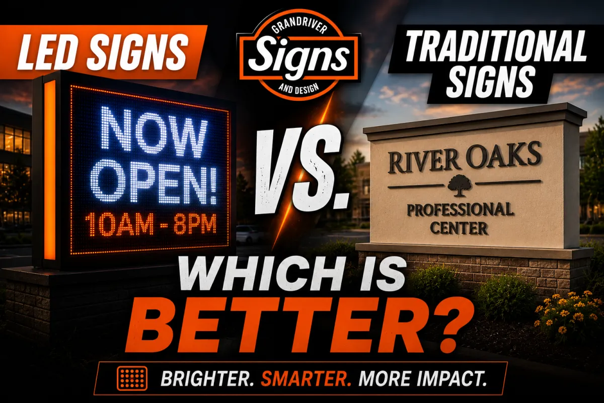 LED Signs vs. Traditional Signs: Which Is Better for Your Business?