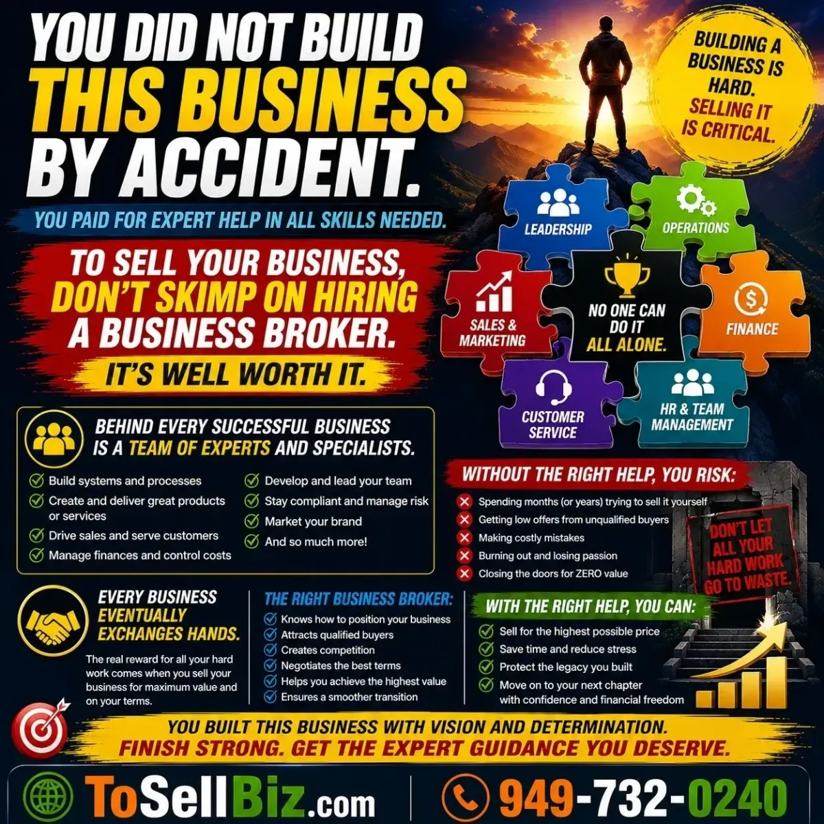 YOU DID NOT BUILD THIS BUSINESS BY ACCIDENT