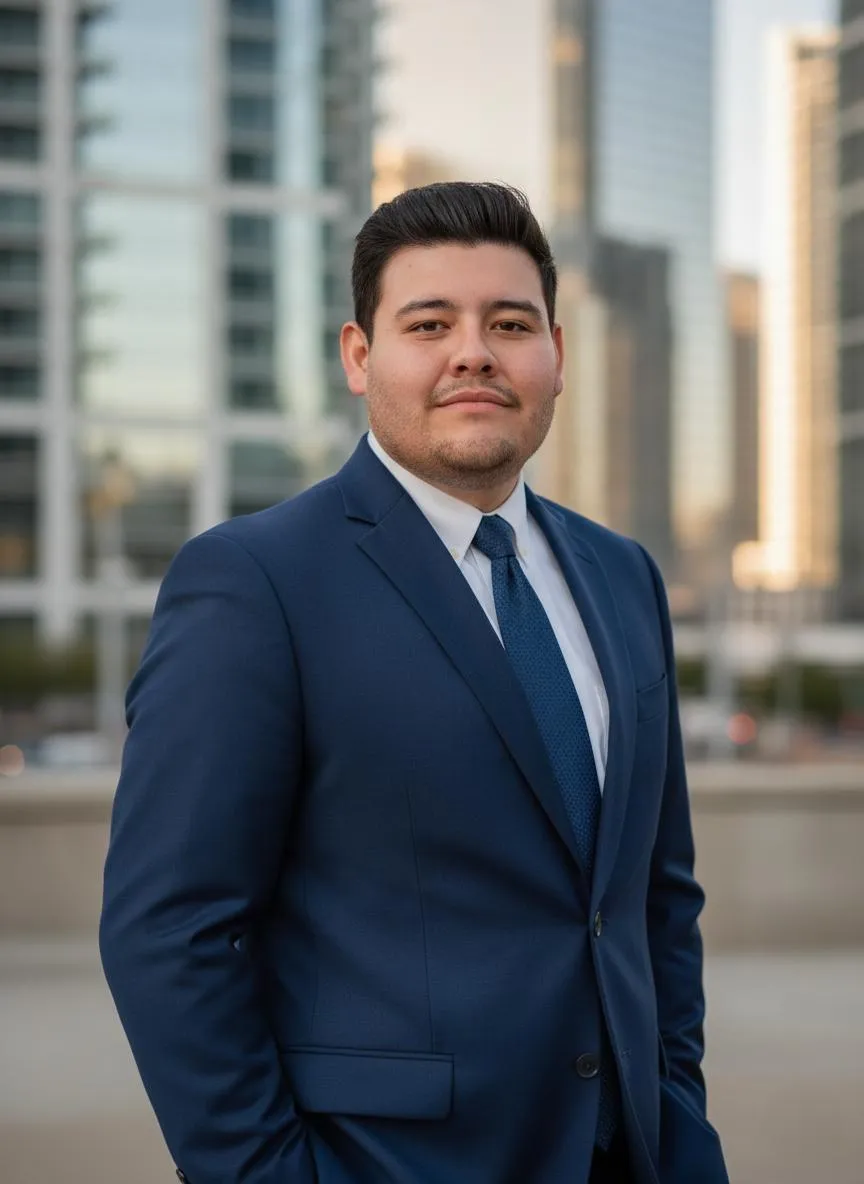 A soft-focus photo of a smiling middle-aged woman reviewing property documents at her kitchen table, with a cup of coffee and a tablet nearby. The background features a bright, airy kitchen with plants and natural light, evoking comfort, trust, and a sense of empowerment.