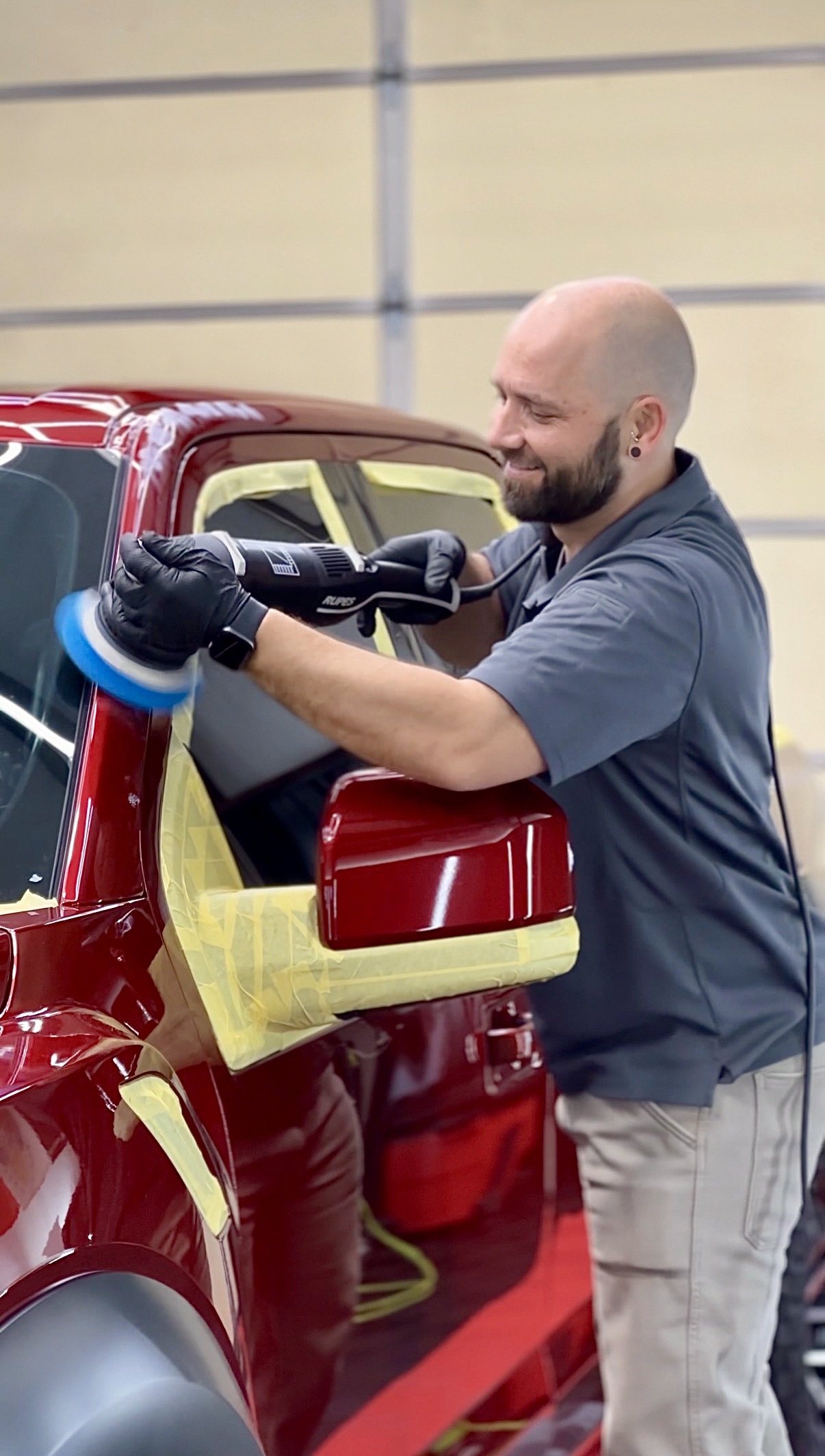 Before and after paint correction on car hood - Dapper Dent Repair Dickson TN