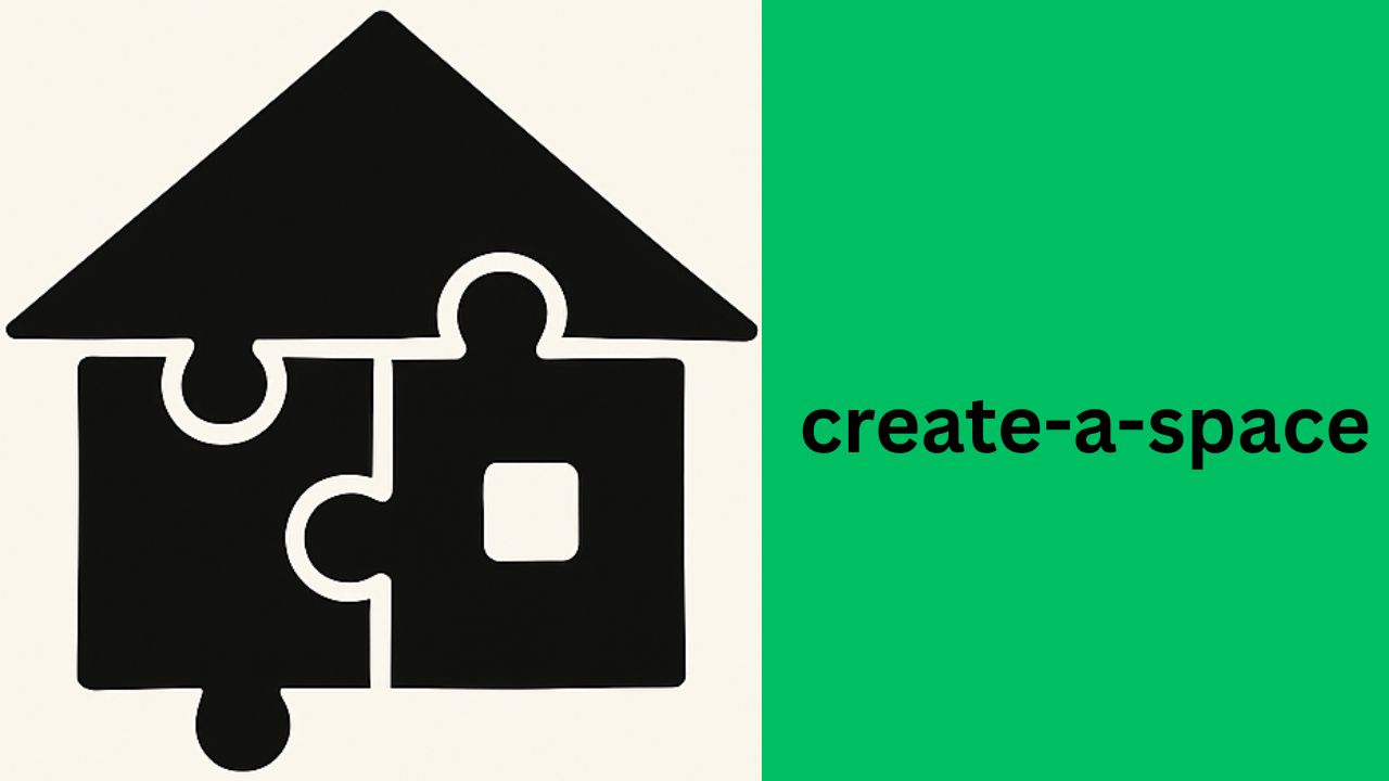 create a space modular housing design logo with puzzle house concept