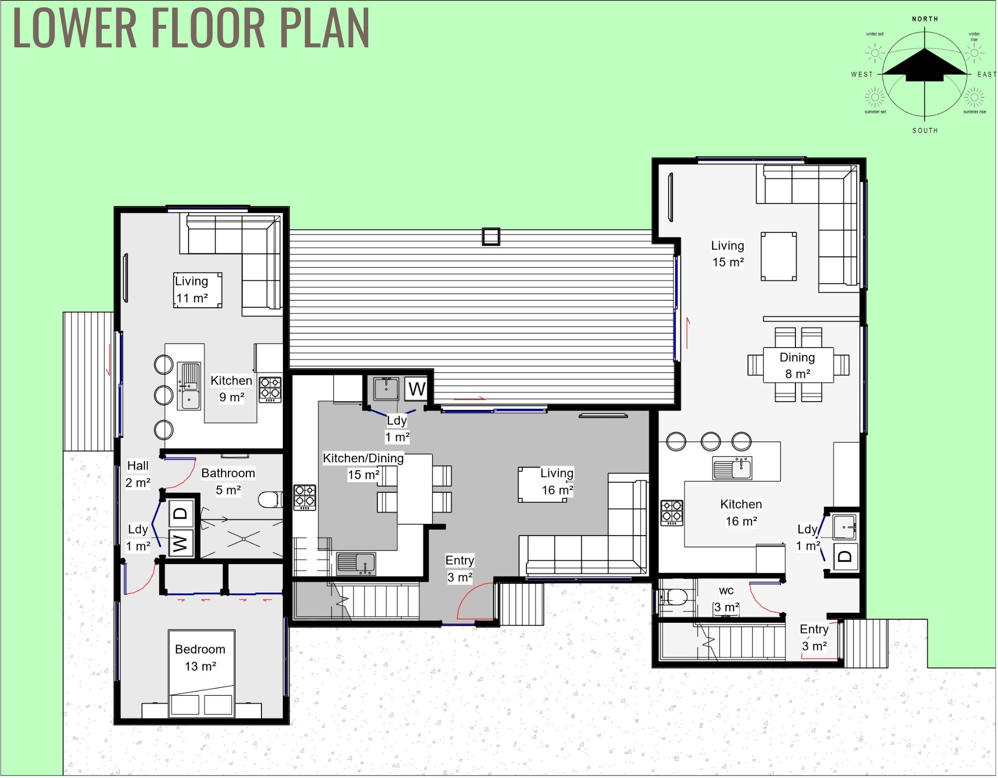 multiple homes on one site floor plan multi generational design
