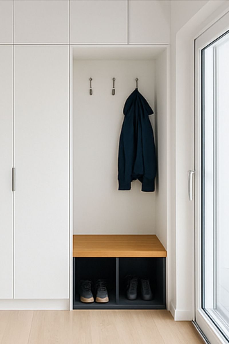 entry storage bench compact home smart storage design