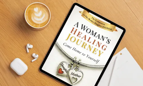 Mother–Daughter Journey journal mockup for generational healing and mother-line restoration.