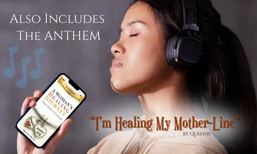 “Gold foil badge reading ‘Song Included’ for the Mother–Daughter Journey healing experience.