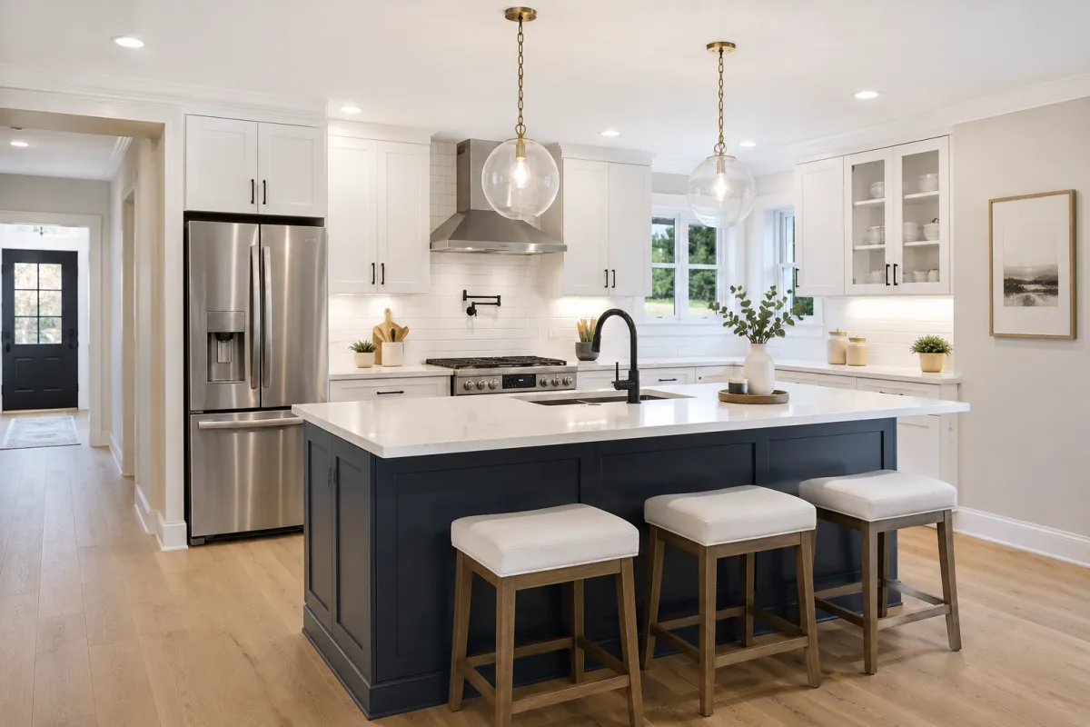 Updated kitchen featuring modern finishes and buyer-friendly upgrades before listing a home for sale.
