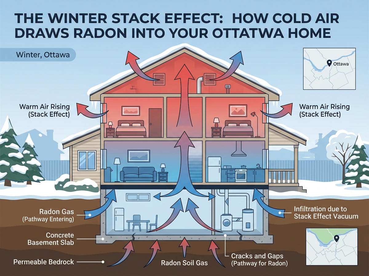 Why Ottawa Basements Face Higher Winter Radon Risks ?