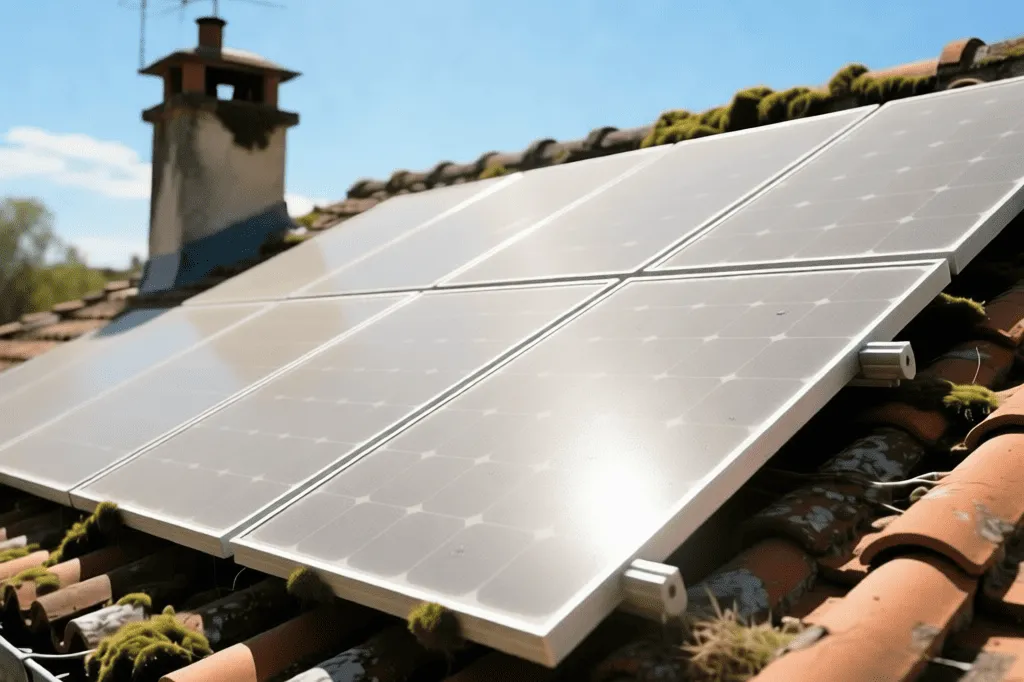 Illustration d'une unité intérieure moderne et d'un technicien avec une tablette, ambiance lumineuse et neutre.