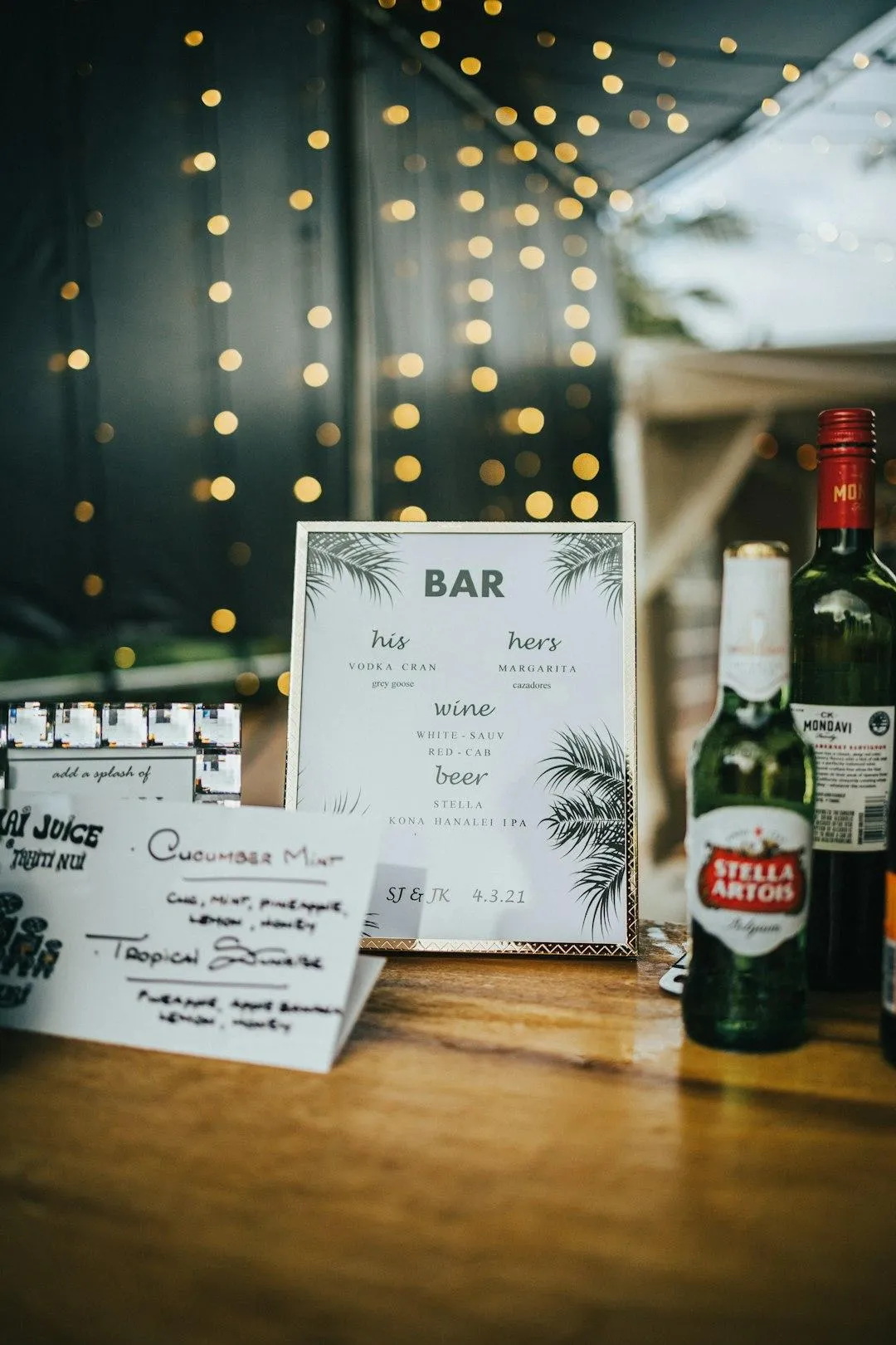 cocktails in a rooftop