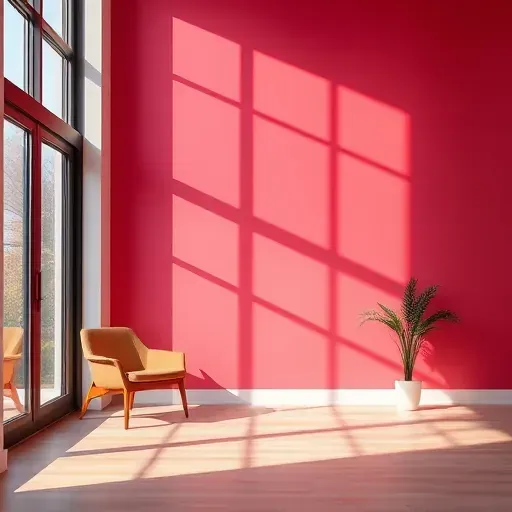 Freshly painted modern interior room in Oak Creek WI with vibrant walls, natural light, sleek furniture, and subtle decor accents
