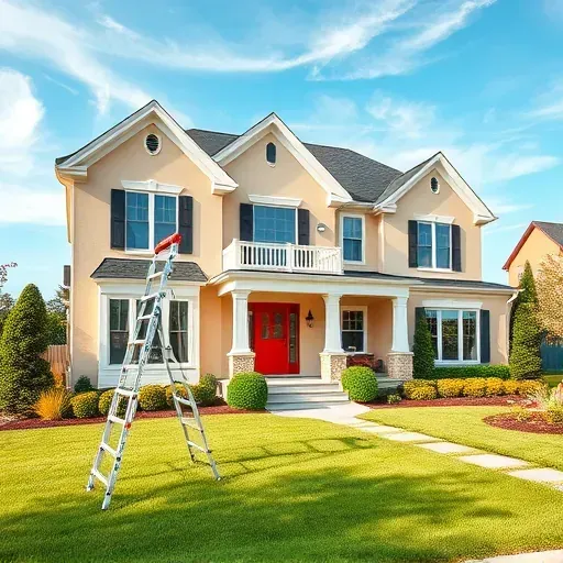 Freshly painted elegant Milwaukee home with vibrant exterior walls, lush lawn, and professional finishing touches