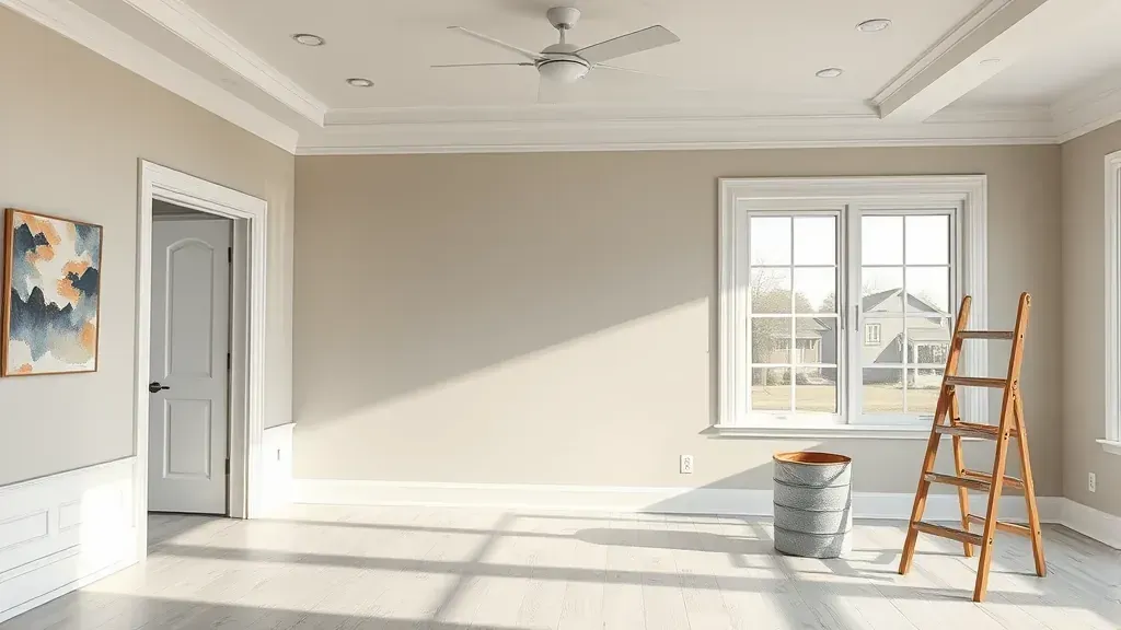 Painting Contractor in Bayside WI working on a residential exterior project.