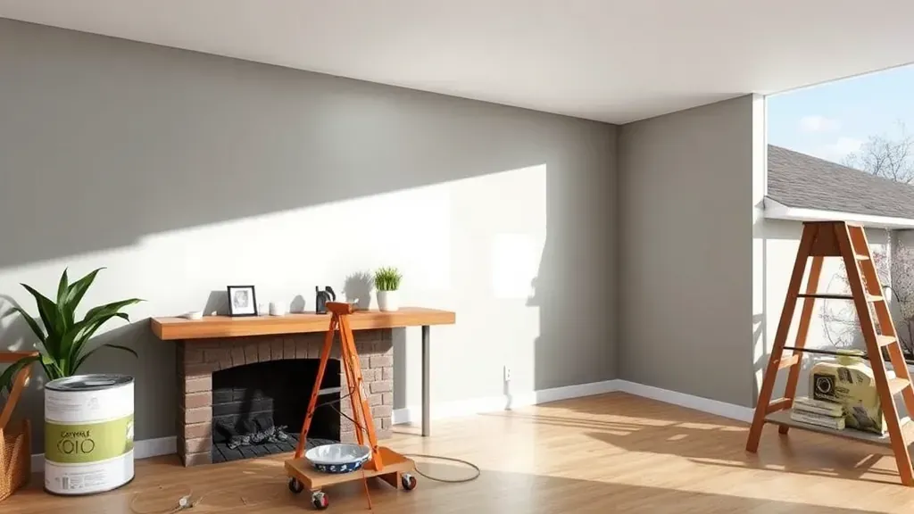 Completed painting project showcasing vibrant colors and clean lines in a Milwaukee home interior.