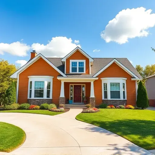 Completed painting project in South Milwaukee featuring a charming home with warm exterior colors and white trim.