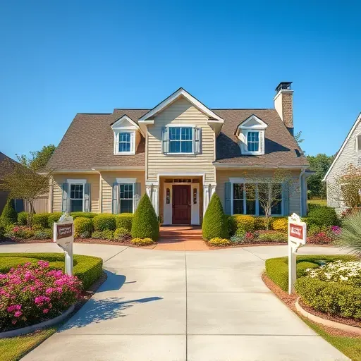 Beautifully painted house exterior in Germantown WI with vibrant colors, crisp lines, and a flourishing garden.
