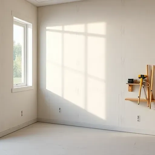 Smooth seamless drywall surface in a finished Milwaukee interior with natural light highlighting flawless joints and subtle texture