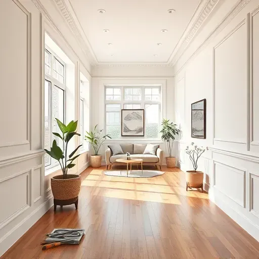 Freshly painted Milwaukee interior features smooth walls, modern colors, large windows, and elegant furnishings.