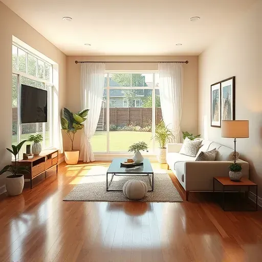Professionally painted living room in Pleasant Prairie, WI, featuring soft neutral walls, modern furniture, and natural light.