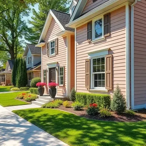 Completed painting project in Waukesha, WI, featuring a vibrant home, lush yard, and sunny neighborhood ambiance.