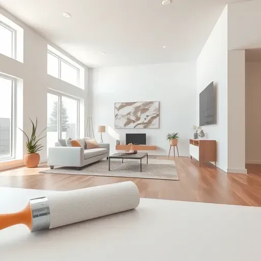 Freshly painted interior in Cudahy WI, showcasing smooth walls and minimalist decor in a bright, inviting space.