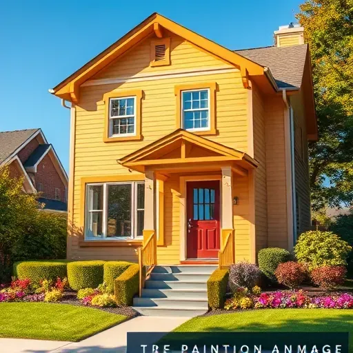 Freshly painted two-story home in Brookfield WI with vibrant colors, precise details, and a beautiful lawn.