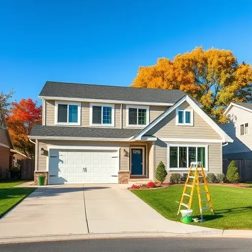 Completed exterior painting project by a contractor in Milwaukee showcasing vibrant colors and neat edges.