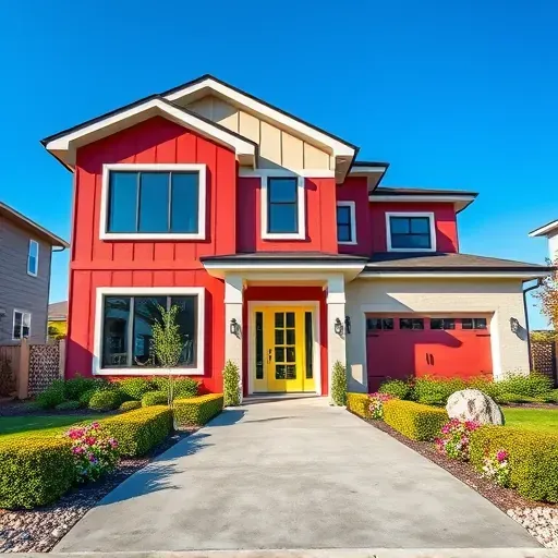 Beautifully painted modern home in Oak Creek WI with vibrant colors, immaculate finishes, and inviting garden charm.