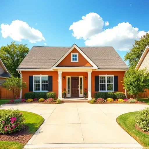 Stunning residential home in Hales Corners WI with fresh exterior paint, vibrant garden, and clear blue sky.