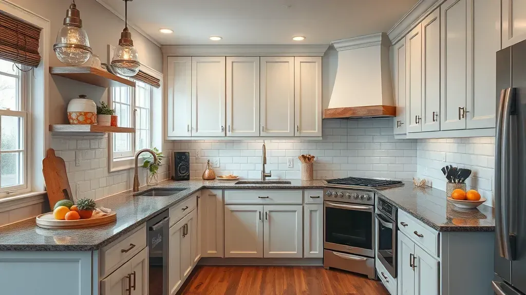 Kitchen Painting projects in Milwaukee WI showcasing vibrant colors and modern designs.