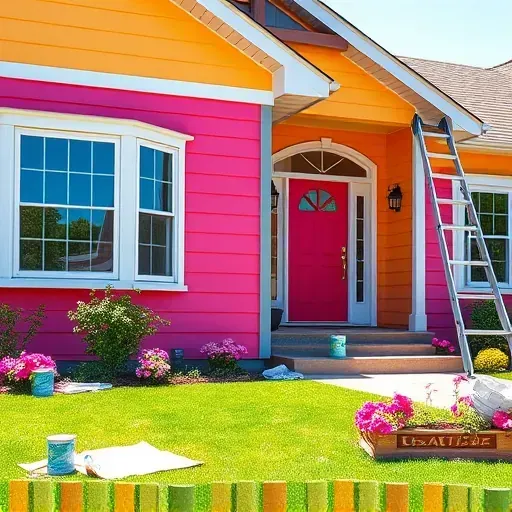 Freshly painted residential exterior in Oak Creek, WI, showcasing vibrant colors, clean lines, and professional trim work.