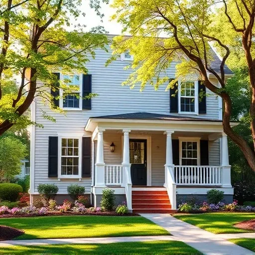 Beautifully finished residential home exterior in Burlington WI showcasing expert painting with vibrant landscaping.