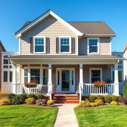 Residential exterior in Cedarburg WI showcases craftsmanship with modern-traditional architecture and vibrant landscaping.