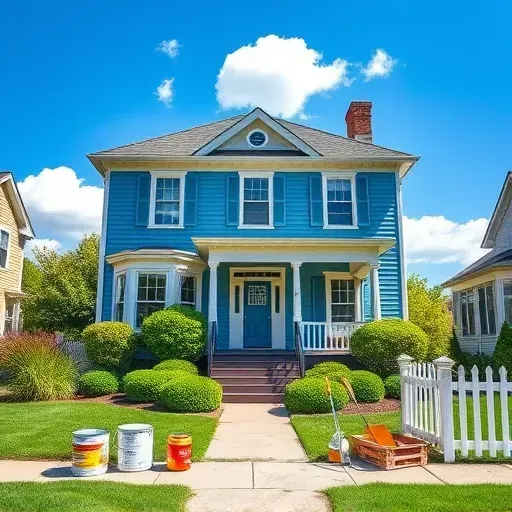 Beautifully restored home in Whitefish Bay with vibrant paint, new shutters, and lush landscaping, showcasing craftsmanship.
