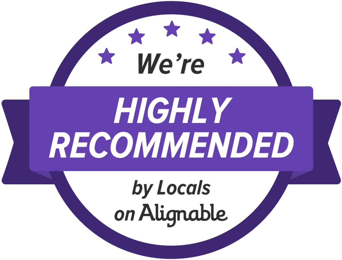 We're highy recommended by Locals on Alignable!