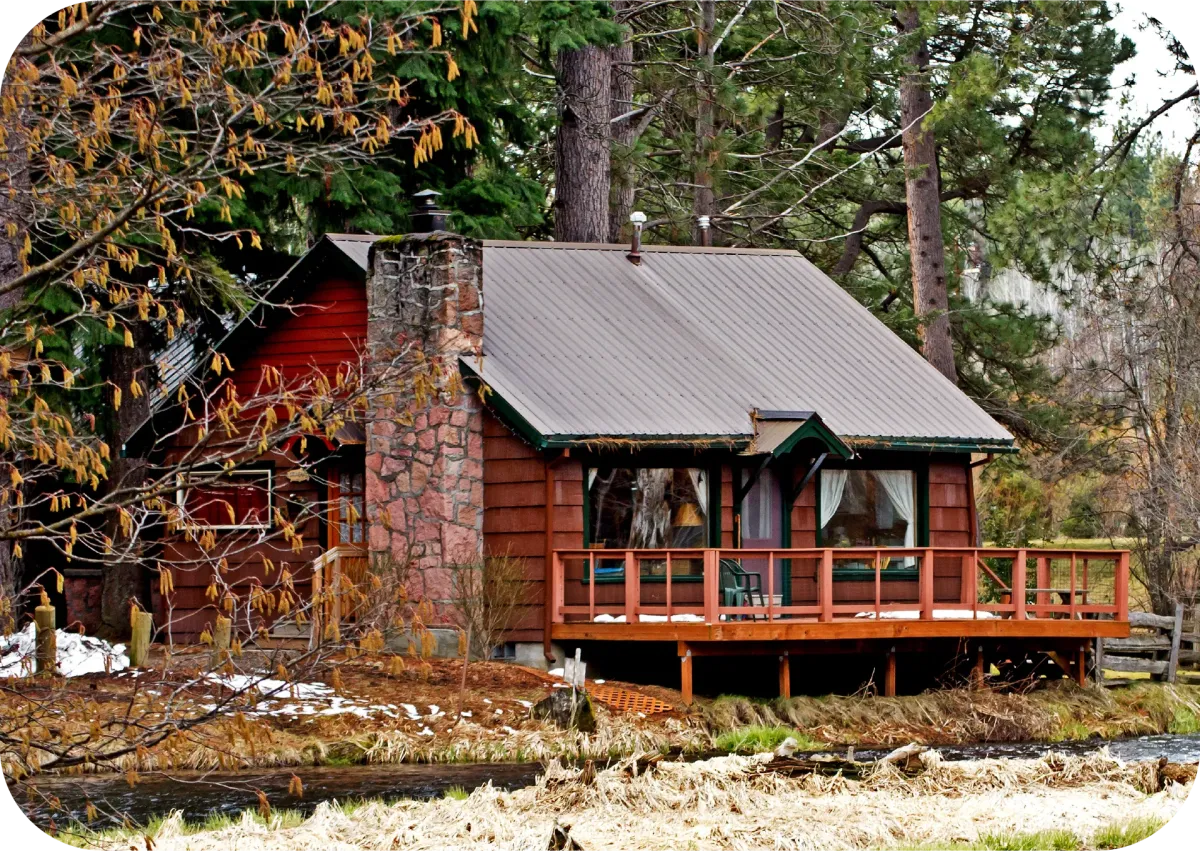 A mountain shelter in the ones as a safe place for victims