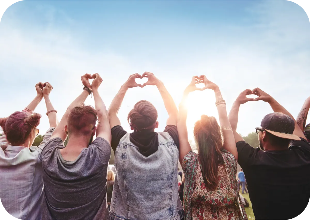 A group of young people enjoy time together and learn